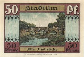 Német Birodalom/Weimari Köztársaság/ Stadtilm 1921. 5Pf + 10Pf + 50Pf (5x) 7klf db, teljes sor T:I