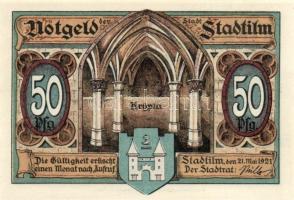 Német Birodalom/Weimari Köztársaság/ Stadtilm 1921. 5Pf + 10Pf + 50Pf (5x) 7klf db, teljes sor T:I