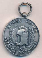 Franciaország DN "Republique Française / Armee Nation - Defense Nationale" ezüstözött fém ...