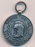 Franciaország DN "Republique Française / Armee Nation - Defense Nationale " ezüstözött fém...