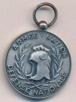 Franciaország DN "Republique Française / Armee Nation - Defense Nationale " ezüstözött fém...
