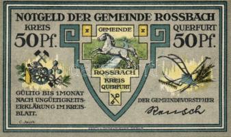 Német Birodalom/Weimari Köztársaság/ Rossbach 1921. 50Pf (6x) 6klf db, teljes sor T:I