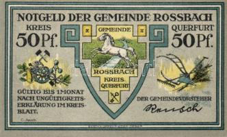 Német Birodalom/Weimari Köztársaság/ Rossbach 1921. 50Pf (6x) 6klf db, teljes sor T:I