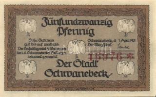 Német Birodalom/Weimari Köztársaság/ Schwanebeck 1921. 10Pf + 25Pf + 50Pf + 75Pf 4klf db, teljes sor...