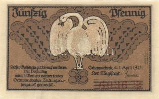 Német Birodalom/Weimari Köztársaság/ Schwanebeck 1921. 10Pf + 25Pf + 50Pf + 75Pf 4klf db, teljes sor...