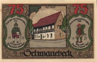 Német Birodalom/Weimari Köztársaság/ Schwanebeck 1921. 10Pf + 25Pf + 50Pf + 75Pf 4klf db, teljes sor...