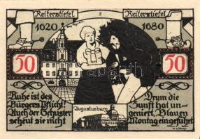 Német Birodalom/Weimari Köztársaság/ Weissenfels 1921. 50Pf (6x) 6klf db, teljes sor T:I