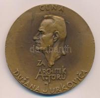 Csehszlovákia DN Dušana Jurkoviča kétoldalas Br emlékérem (70mm) T:1- Czechoslovakia ND Dušana Jurkoviča two sided Br commemorative medal (70mm) C:AU