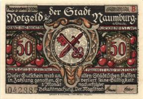 Német Birodalom/Weimari Köztársaság/ Naumburg 1920. 50Pf (12x) 12klf db, teljes sor T:I