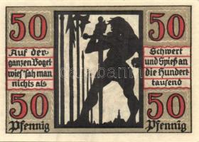 Német Birodalom/Weimari Köztársaság/ Naumburg 1920. 50Pf (12x) 12klf db, teljes sor T:I