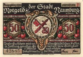 Német Birodalom/Weimari Köztársaság/ Naumburg 1920. 50Pf (12x) 12klf db, teljes sor T:I