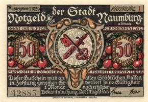 Német Birodalom/Weimari Köztársaság/ Naumburg 1920. 50Pf (12x) 12klf db, teljes sor T:I