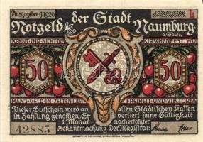 Német Birodalom/Weimari Köztársaság/ Naumburg 1920. 50Pf (12x) 12klf db, teljes sor T:I