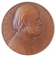Csehszlovákia DN Bedřich Smetana kétoldalas Br emlékérem. Szign.:O. Spaniel (75mm) T:1,1- Czechoslovakia ND Bedřich Smetana two sided Br commemorative medal. Sign.:O. Spaniel (75mm) C:UNC,AU