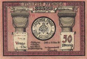 Német Birodalom/Weimari Köztársaság/ Frose 1921. 25Pf + 50Pf (4x) 5klf db, teljes sor T:I