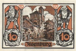 Német Birodalom/Weimari Köztársaság/ Ilsenburg 1921. 10Pf (2x) + 25Pf (2x) + 50Pf (2x)6klf db, telje...