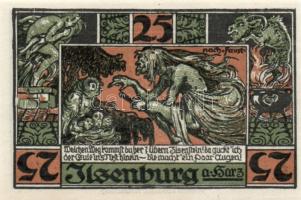 Német Birodalom/Weimari Köztársaság/ Ilsenburg 1921. 10Pf (2x) + 25Pf (2x) + 50Pf (2x)6klf db, telje...