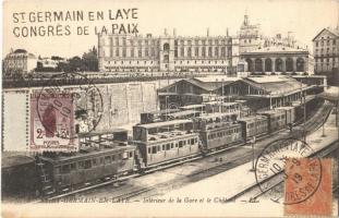 Saint-Germain-en-Laye, Intérieur de la Gare et le Chateau / railway station, castle
