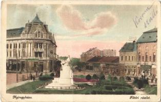 1924 Nyíregyháza, Fő tér, Korona szálloda, üzletek (EB)