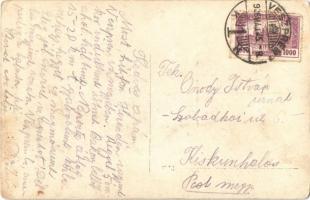 1926 Herend, Steiner Sámuel vendéglője, étterem, Porcelángyár, Vasútállomás, létra, Római katolikus ...