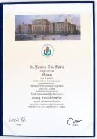 2009-2012 Semmelweis Egyetem által kiadott 2 db díszoklevél gyógyszerész számára