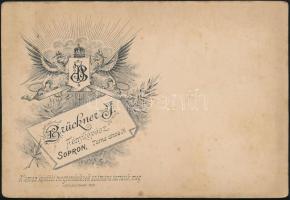 cca 1900 Éder Pál (1849-1916) őrnagy keményhátú portréfotója, fiával, Éder Győző/Viktorral, (1890-19...