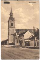 1938 Okány, Református templom, Gazdaköri artézi fürdő (vágott / cut)