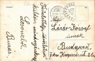 Losonc, Lucenec; mozaiklap zsinagógával / multi-view postcard with synagogue + 1938 "Losonc vis...