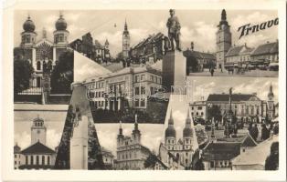 Nagyszombat, Tyrnau, Trnava; mozaiklap zsinagógával / multi-view postcard with synagogue