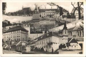 Malacka, Malaczka, Malacky; mozaiklap zsinagógával / multi-view postcard with synagogue