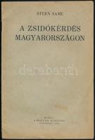 Stern Samu: A zsidókérdés Magyarországon. Bp., 1938, Pesti Izraelita Hitközség, 31+1 p. Kiadói papírkötésben, jó állapotban.