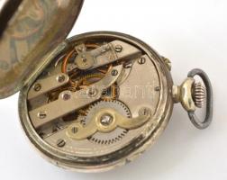 Ezüst(Ag) 7 db zsebóra, jelzettek, vegyes állapotban, d: 3,5 cm, bruttó: 193,6 g