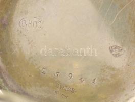 Ezüst(Ag) 7 db zsebóra, jelzettek, vegyes állapotban, d: 3,5 cm, bruttó: 193,6 g