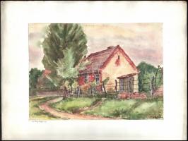 Sostarics Lajos (1896-1968): Csillaghegy, Óbuda, Rózsadomb, 3 db akvarell, papír, kartonra ragasztva...