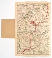 1921 Dufka Károly: Nyugat-Magyarország térképe, 1:300.000, Bp., Kartográfia, a Trianoni határokkal, és a népszavazásra jogosult területtel (Sopron és környéke), kiadói papírborítóval, 31x48 cm.
