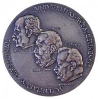 Madarassy Walter (1909-1994) 1967. Scientiarum Medicinae Universitas Budapestinensis - Semmelweis, Hőgyes, Korányi ezüstözött Br emlékérem, hátoldalon 1769 vésettel (60mm) T:2 kis ph.