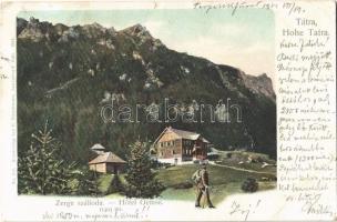 1901 Tátra, Magas Tátra, Vysoké Tatry; Zerge szálloda a tarpataki völgyben / Hotel Gemse in the valley (EK)
