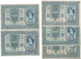 Vegyes: 1902. 1000K (5x) + Lengyelország 1919. 1000M + 1920. 5000M T:III,III- 
Mixed: Hungary 1902....