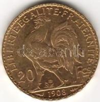 Franciaország 1908 20fr arany 6,4516gr T:2/3