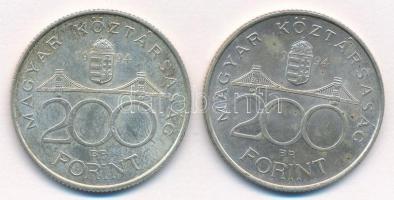 1994. 200Ft Ag "Deák" (2x) T:1- patina Adamo F13.1
