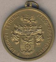 DN "II.Rákóczi Ferenc Felsőkereskedelmi" labdarúgó Br díjérem, aranyozott T:2