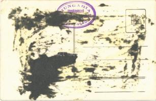 A Magyar Királyi Folyamőrség "Szeged" őrnaszádja (monitor), katolikus szentmise a fedélzet...