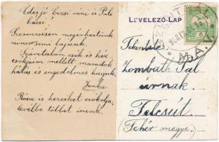 1908 Badacsony, látkép a hajóhídról (r)