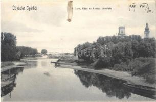 1909 Győr, Duna, Rába és Rábcza torkolata  (fl)