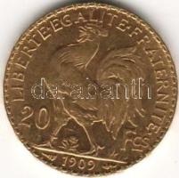 Franciaország 1909 20fr arany 6,4516gr T:2/3