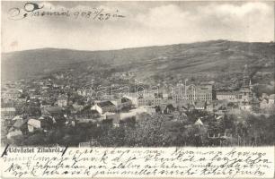 1908 Zilah, Zalau; templom építés közben / church under construction