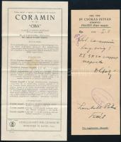 1934 Bicske, Göllner Aurél Gyógyszertára az "Őrangyal"-hoz gyógyszertári recept boríték, b...