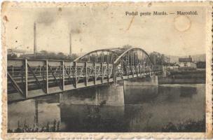 1930 Marosújvár, Uioara, Ocna Mures; Podul peste Muras / Maros híd. Josif Veress kiadása / Mures river bridge (fl)