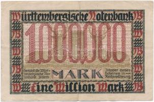 Németország / Weimari Köztársaság / Württemberg 1923. 1.000.000M T:III
Germany / Weimar Republic / ...