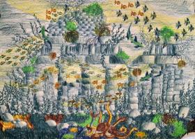 Schey jelzéssel: Természet, 2 db. Pasztell, papír, felcsavarva, 60×90 cm